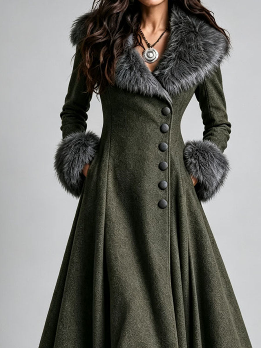 Lucille — Manteau Long en Laine, Style Boho Western