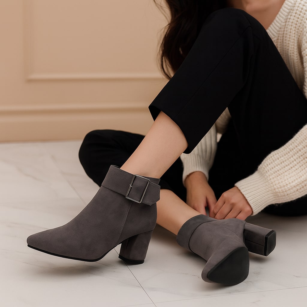 Geneviève — Botte à Boucle en Daim