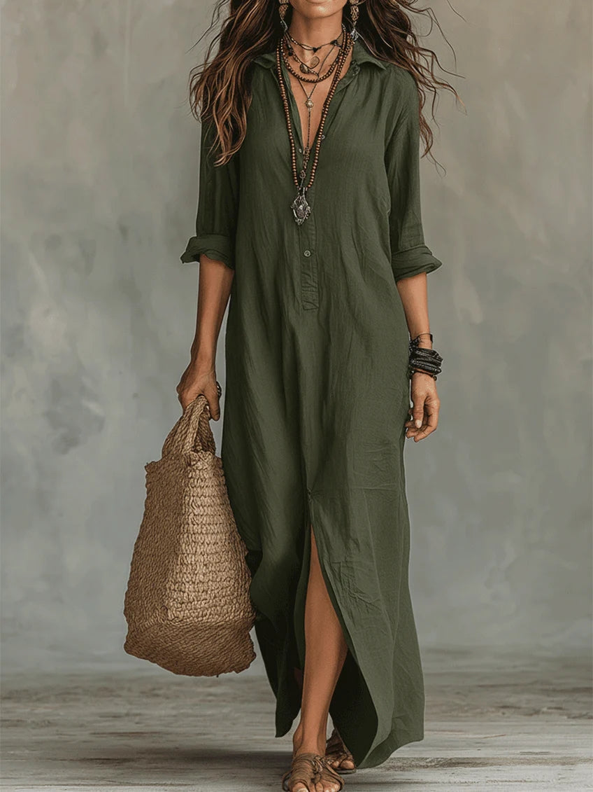 Réjeanne — Robe Maxi Noire Ample