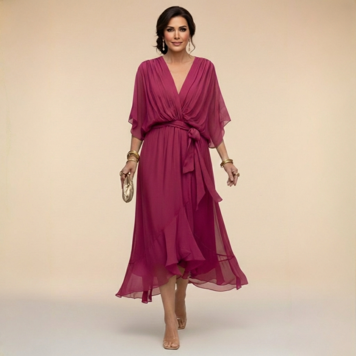 Aline — Robe à Col V