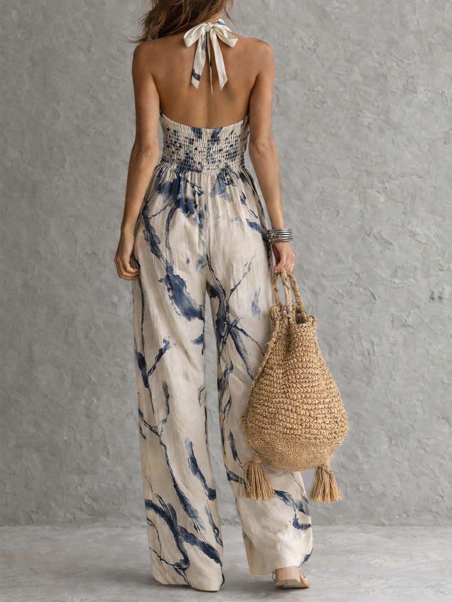 Hélène — Combinaison Bohème à Jambes Larges