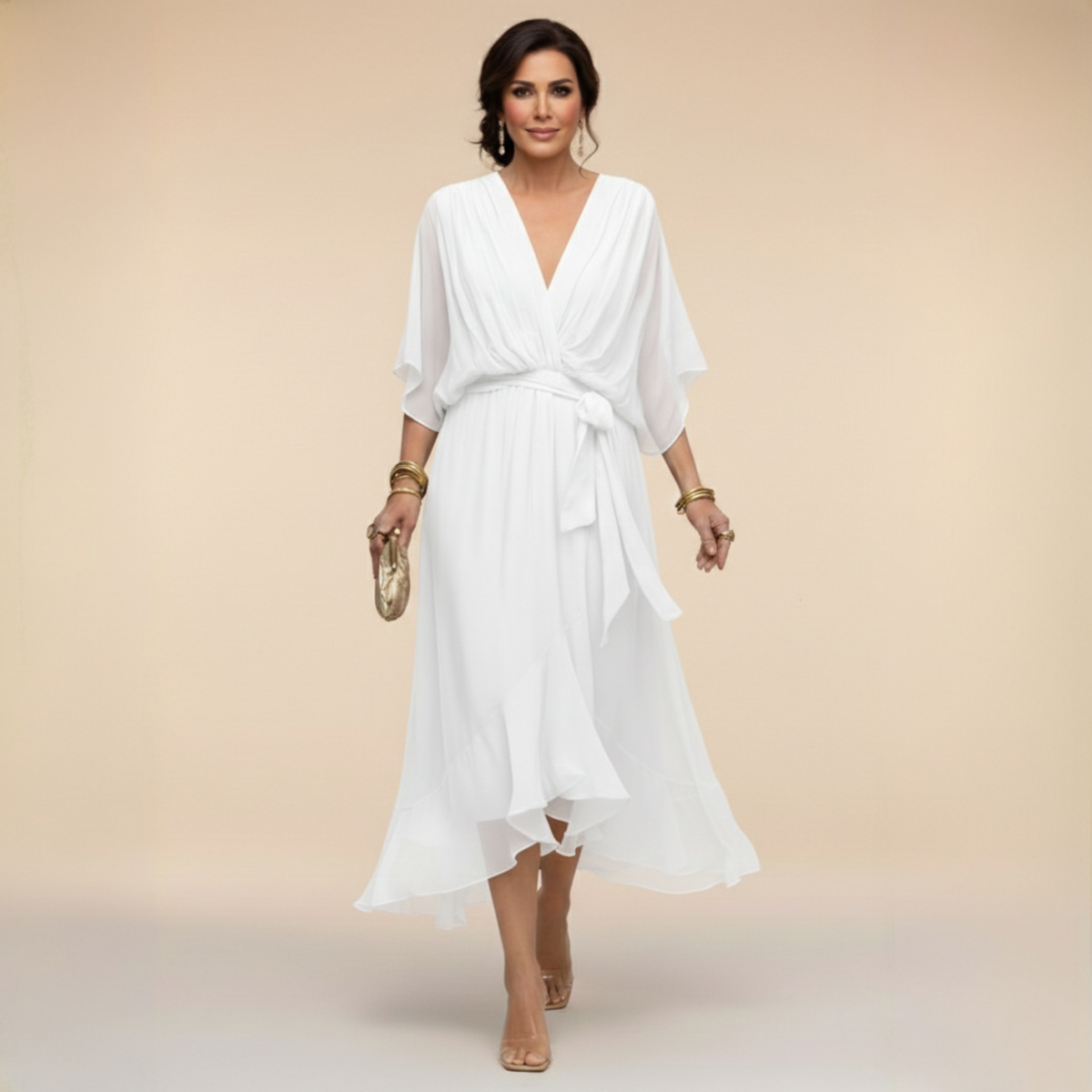 Aline — Robe à Col V