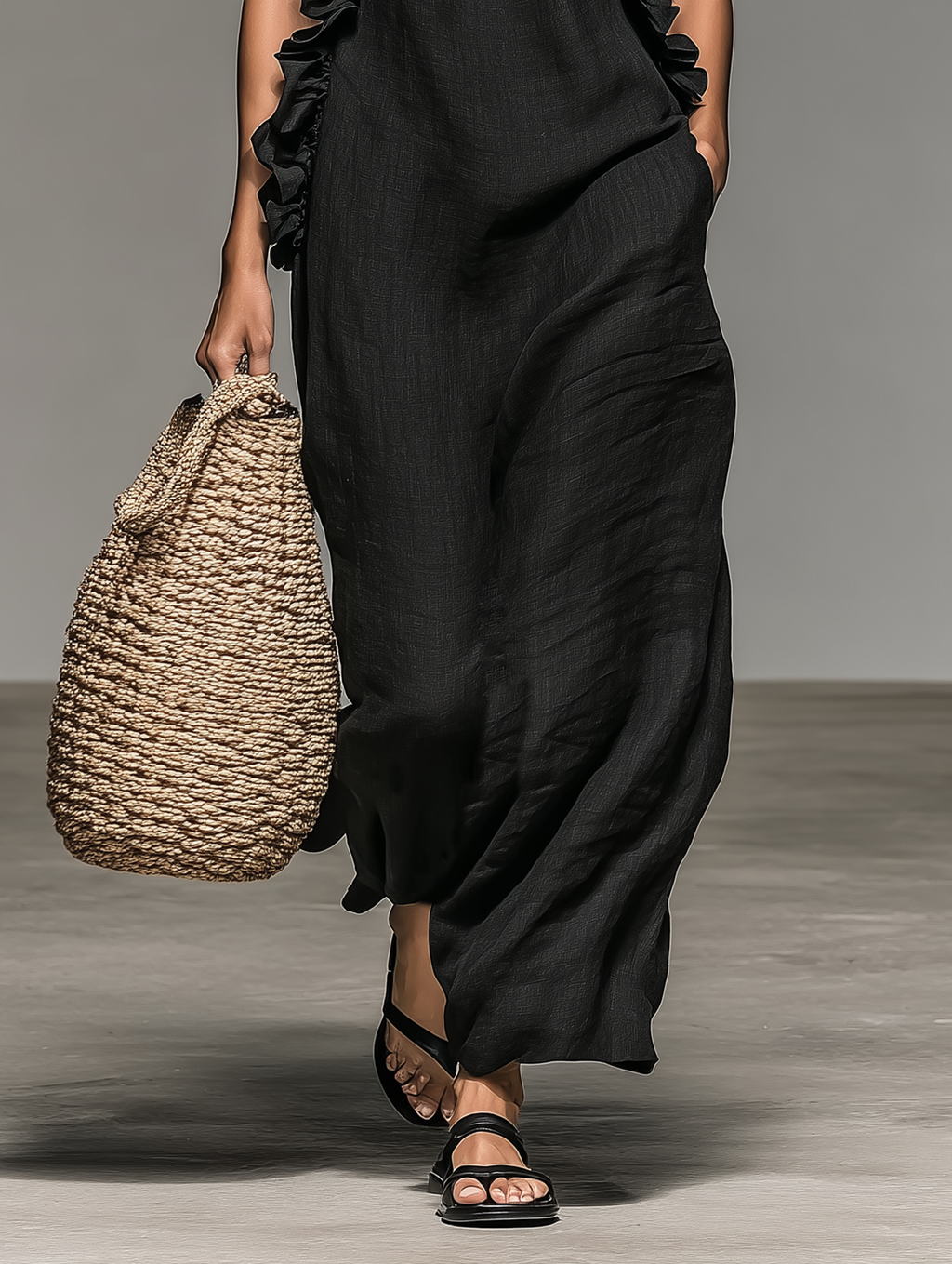 Cécile — Robe Maxi avec Poches