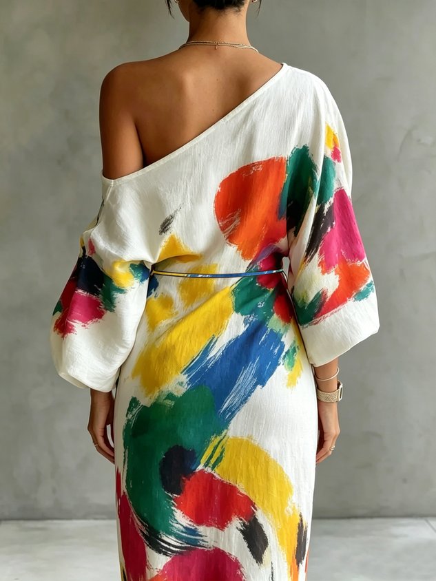 Gisèle — Robe Maxi Artistique