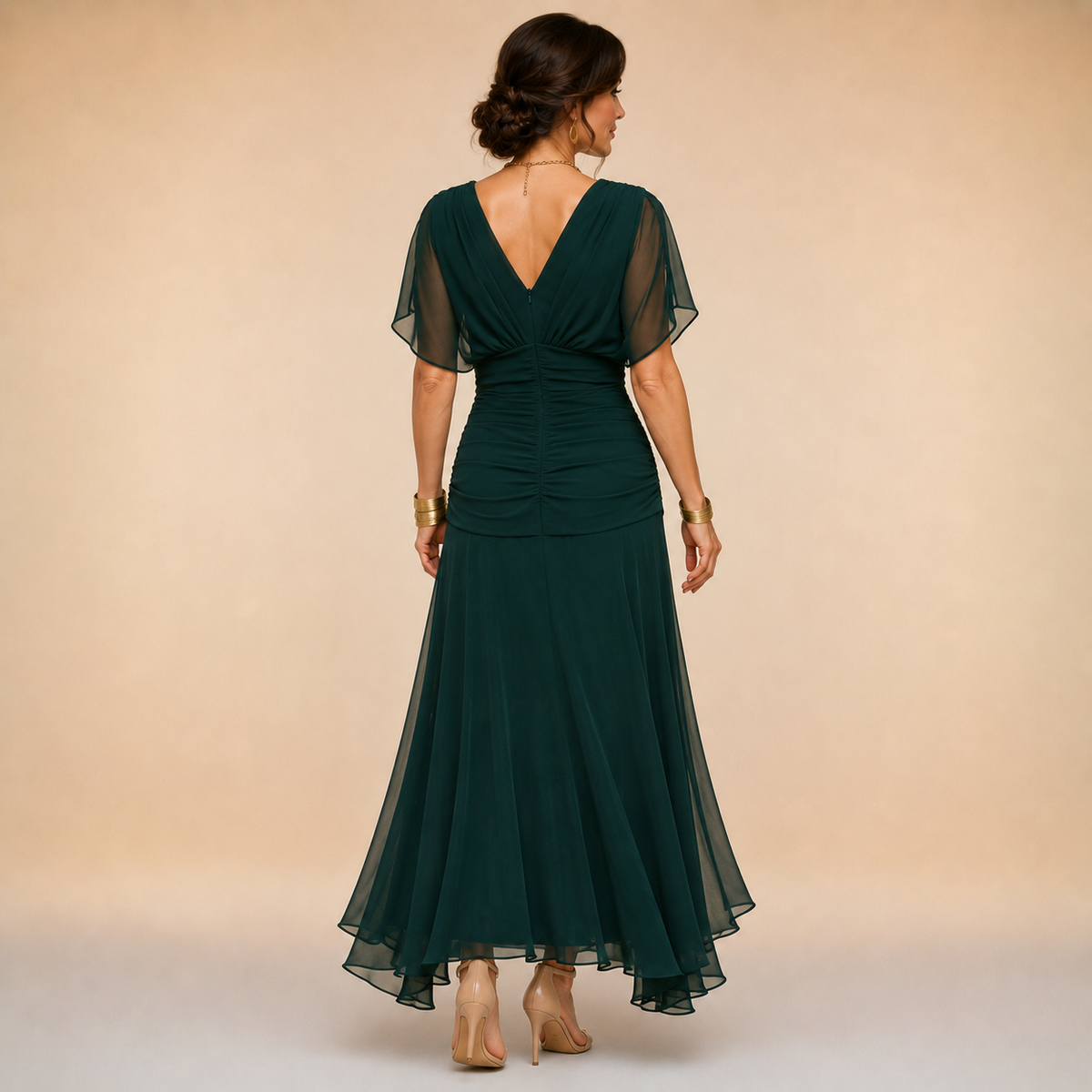 Séraphine — Robe Maxi de Fête Élégante, Silhouette Flatteuse