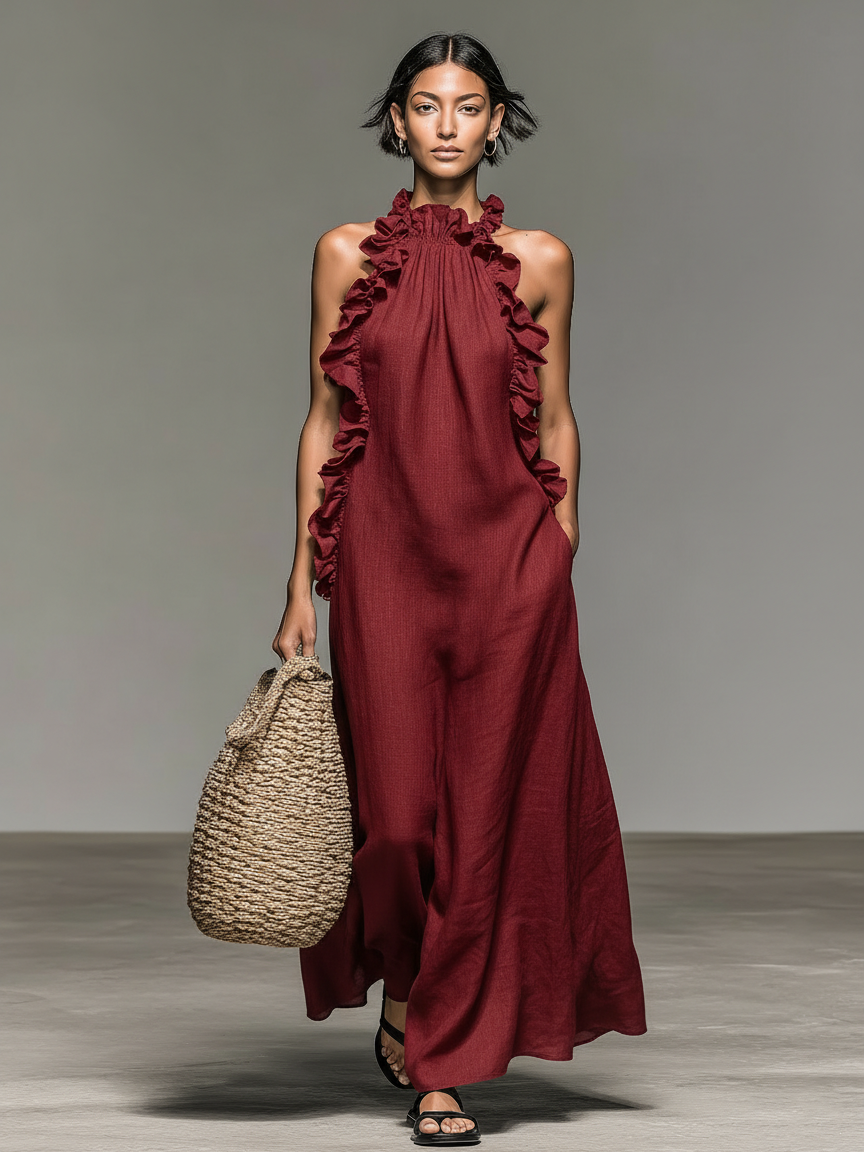 Cécile — Robe Maxi avec Poches