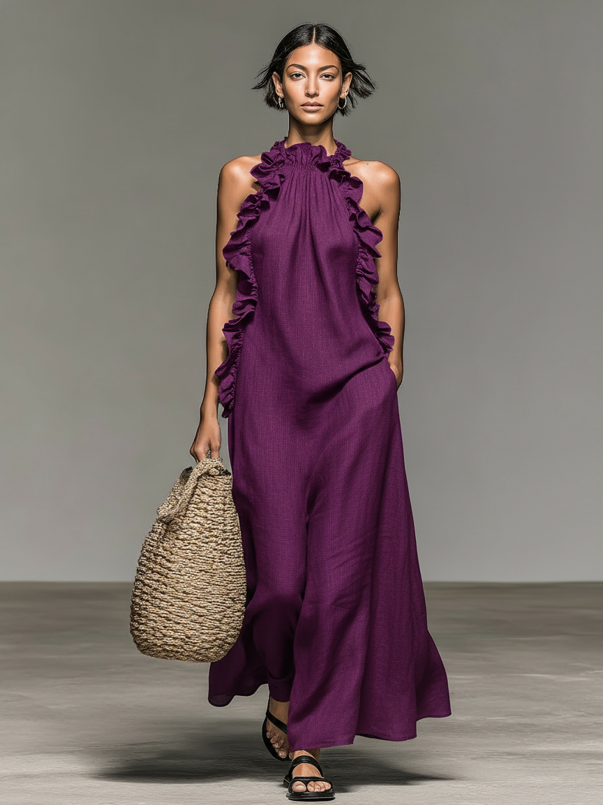 Cécile — Robe Maxi avec Poches