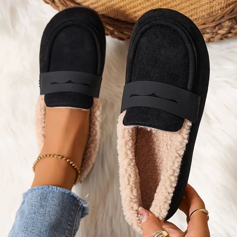 Mélanie — Mocassins en Fourrure Confort
