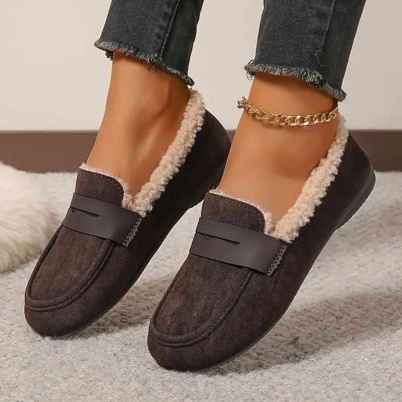 Mélanie — Mocassins en Fourrure Confort