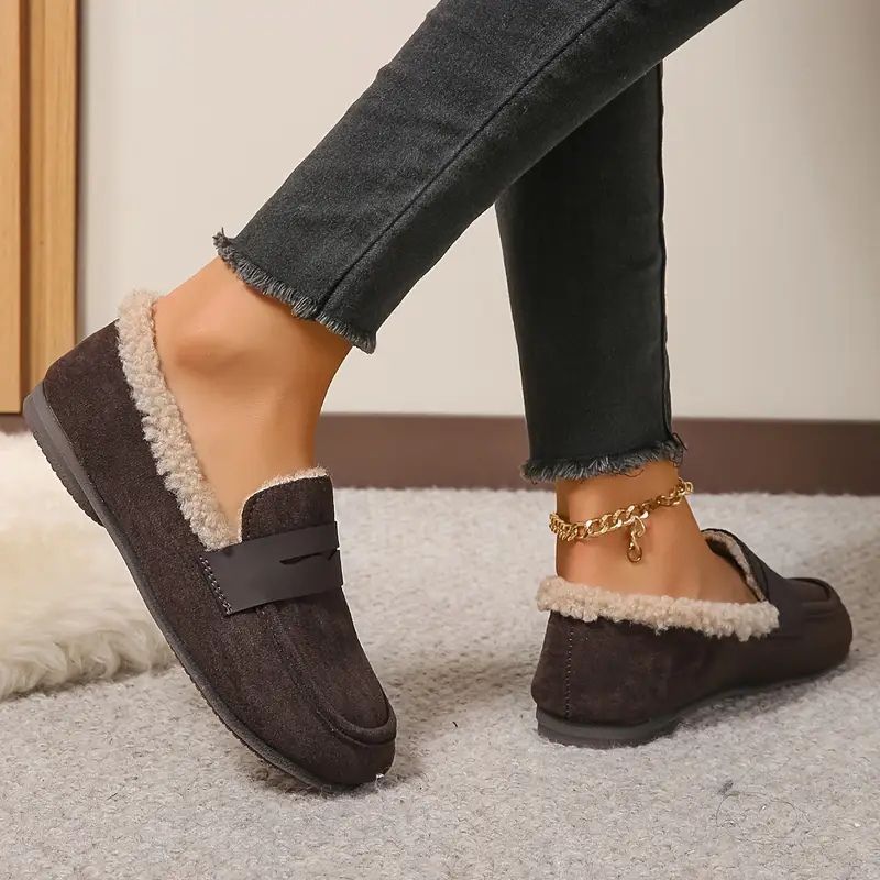 Mélanie — Mocassins en Fourrure Confort
