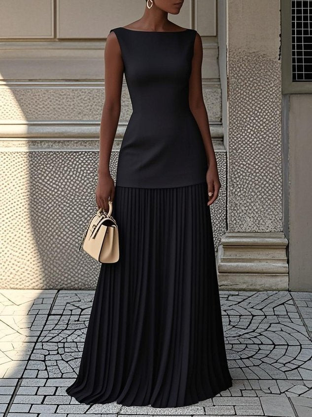 Éléonore — Robe Maxi Plissée