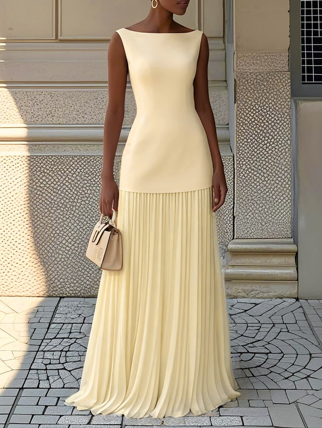 Éléonore — Robe Maxi Plissée