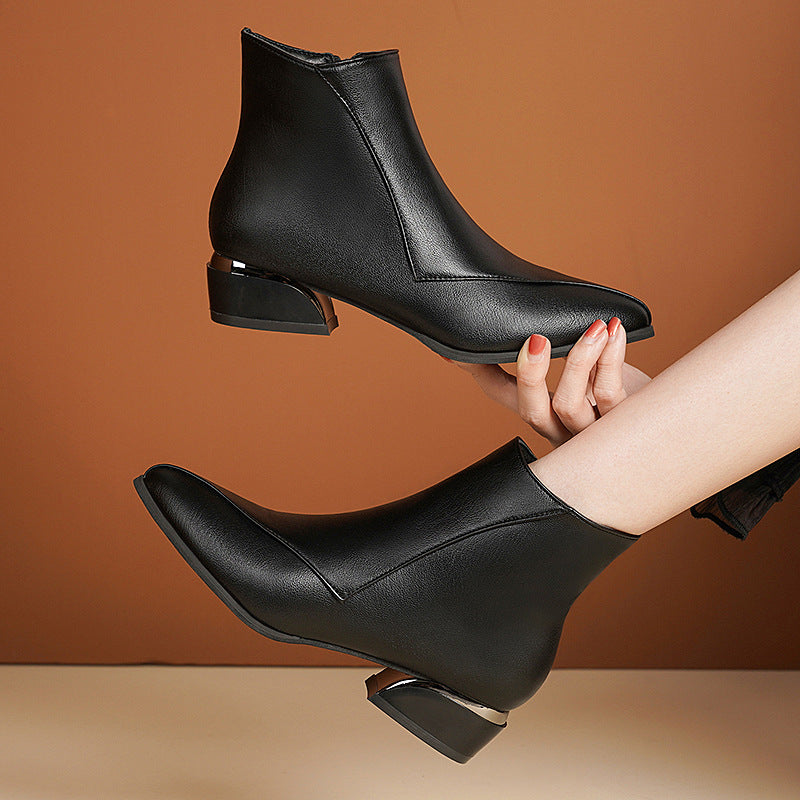 Simone — Bottines à Talon Métallique