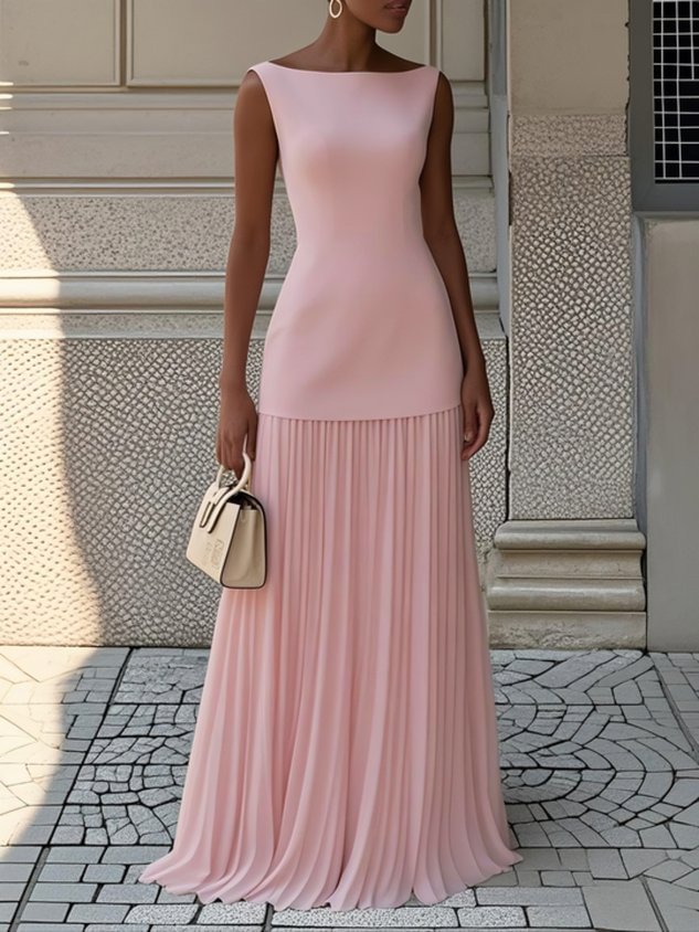 Éléonore — Robe Maxi Plissée