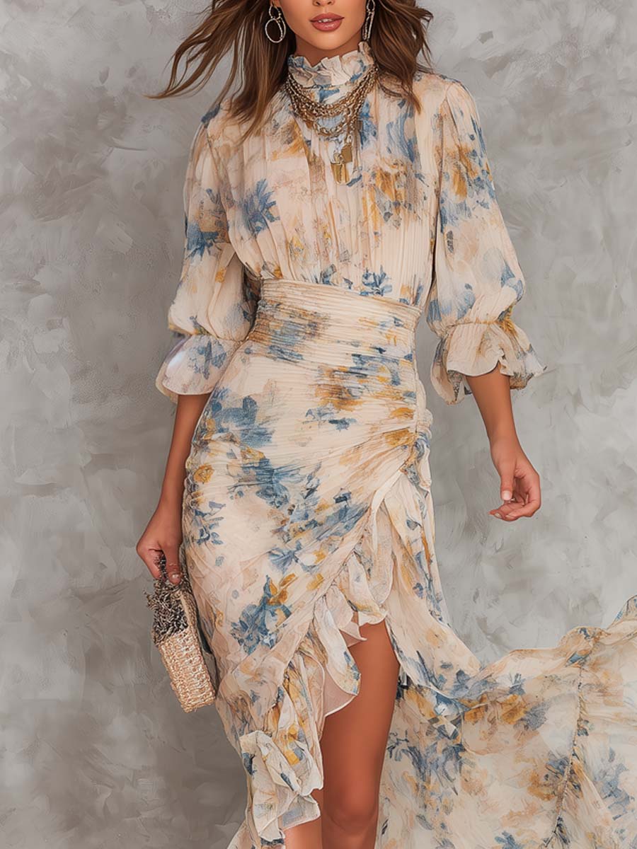 Danielle — Robe Maxi Florale, Fluide et Féminine