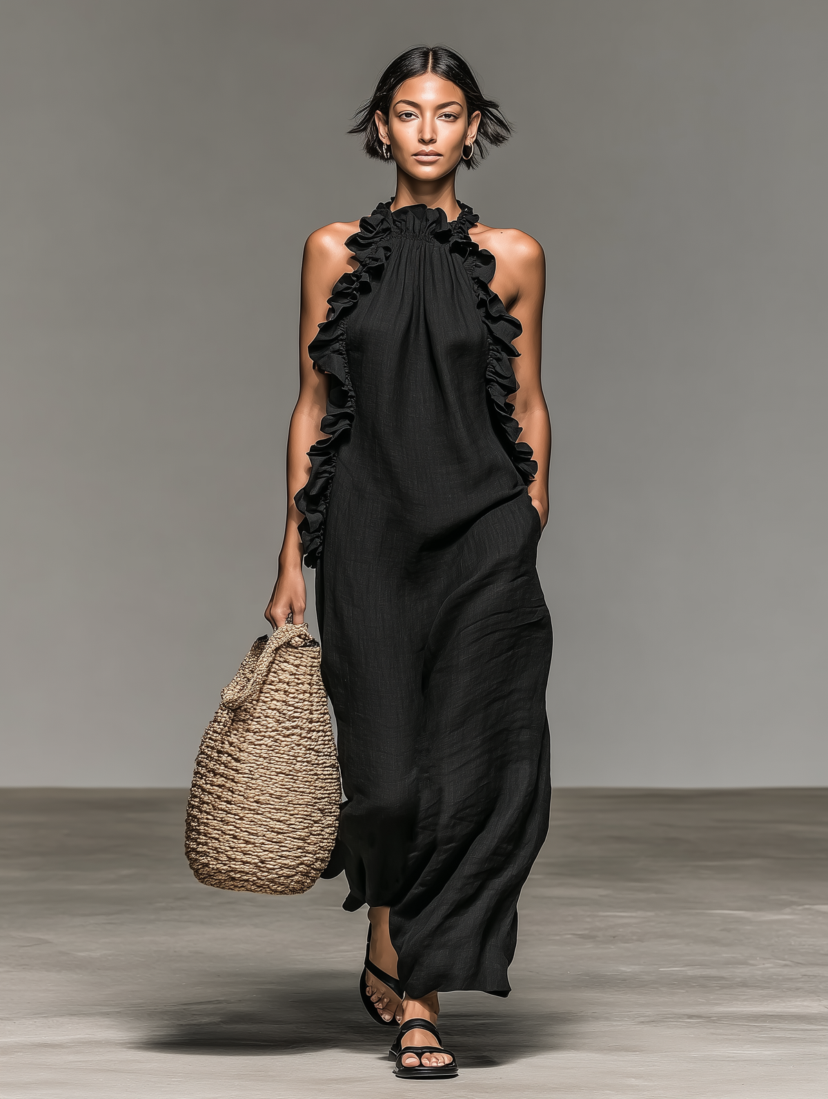 Cécile — Robe Maxi avec Poches