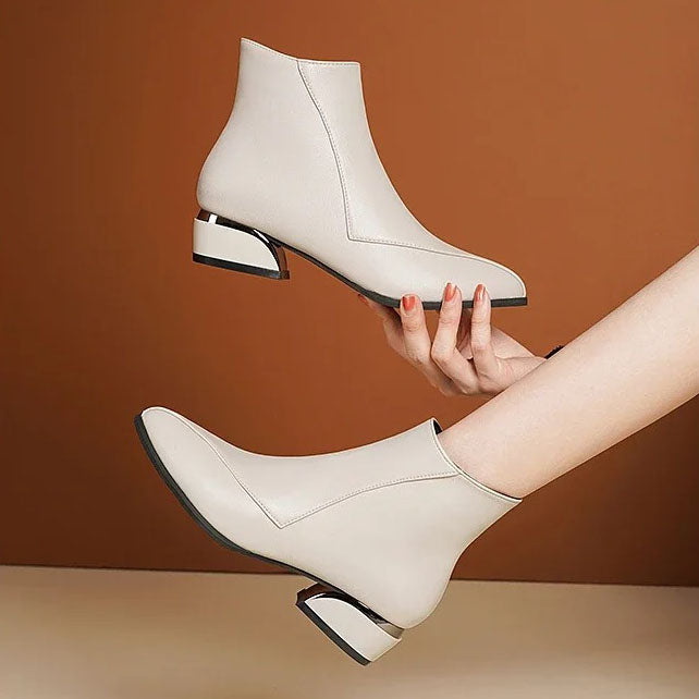 Simone — Bottines à Talon Métallique