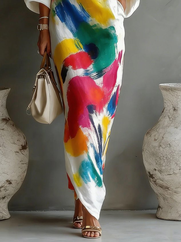 Gisèle — Robe Maxi Artistique