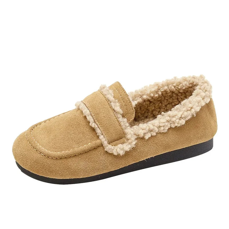 Suzanne — Mocassins en Cuir Doux d'Hiver