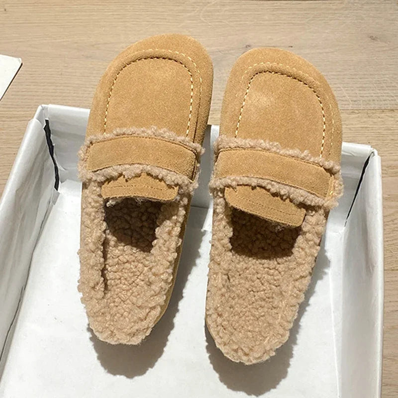Suzanne — Mocassins en Cuir Doux d'Hiver