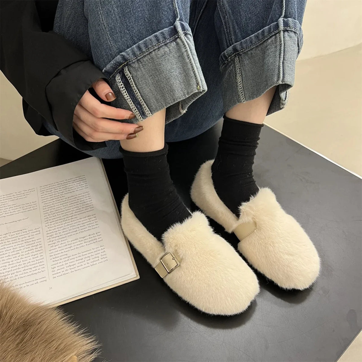 Océane — Mocassins en Fourrure Douillets