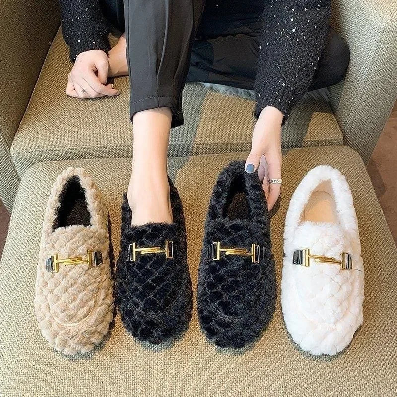 Joséphine — Mocassins en Fourrure de Laine de Mouton