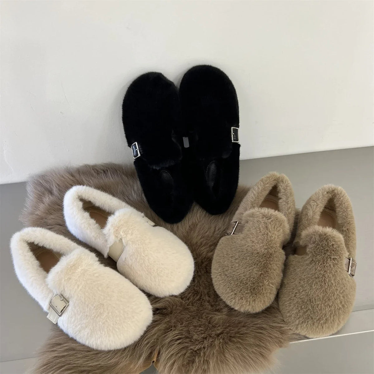 Océane — Mocassins en Fourrure Douillets