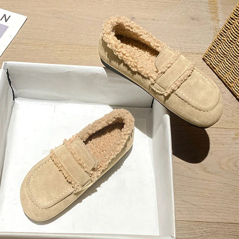 Suzanne — Mocassins en Cuir Doux d'Hiver