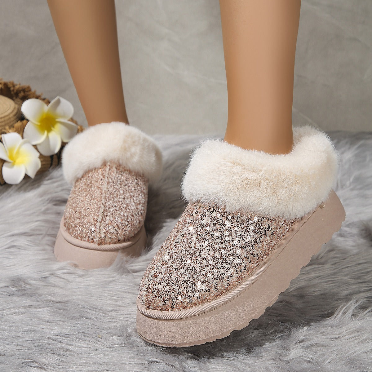 Chloé — Bottes Plateformes en Fourrure