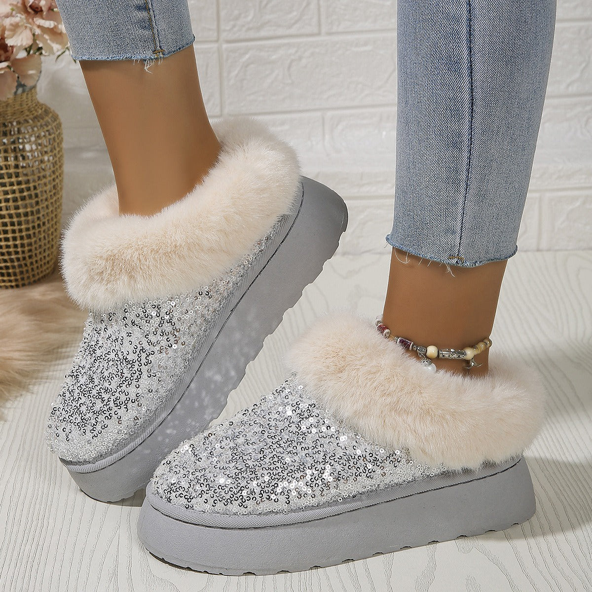 Chloé — Bottes Plateformes en Fourrure