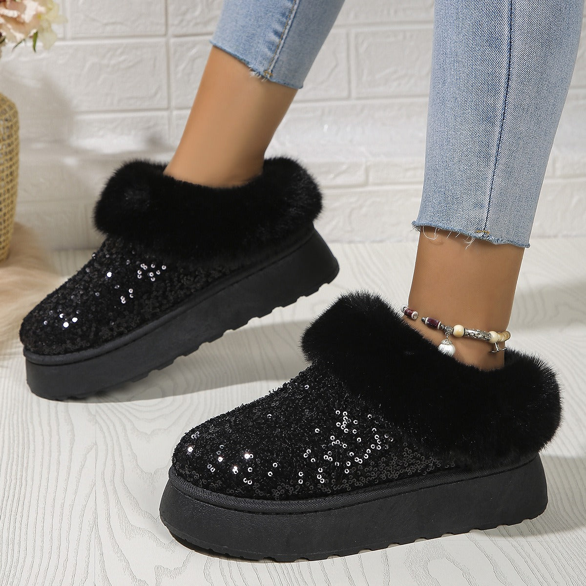 Chloé — Bottes Plateformes en Fourrure