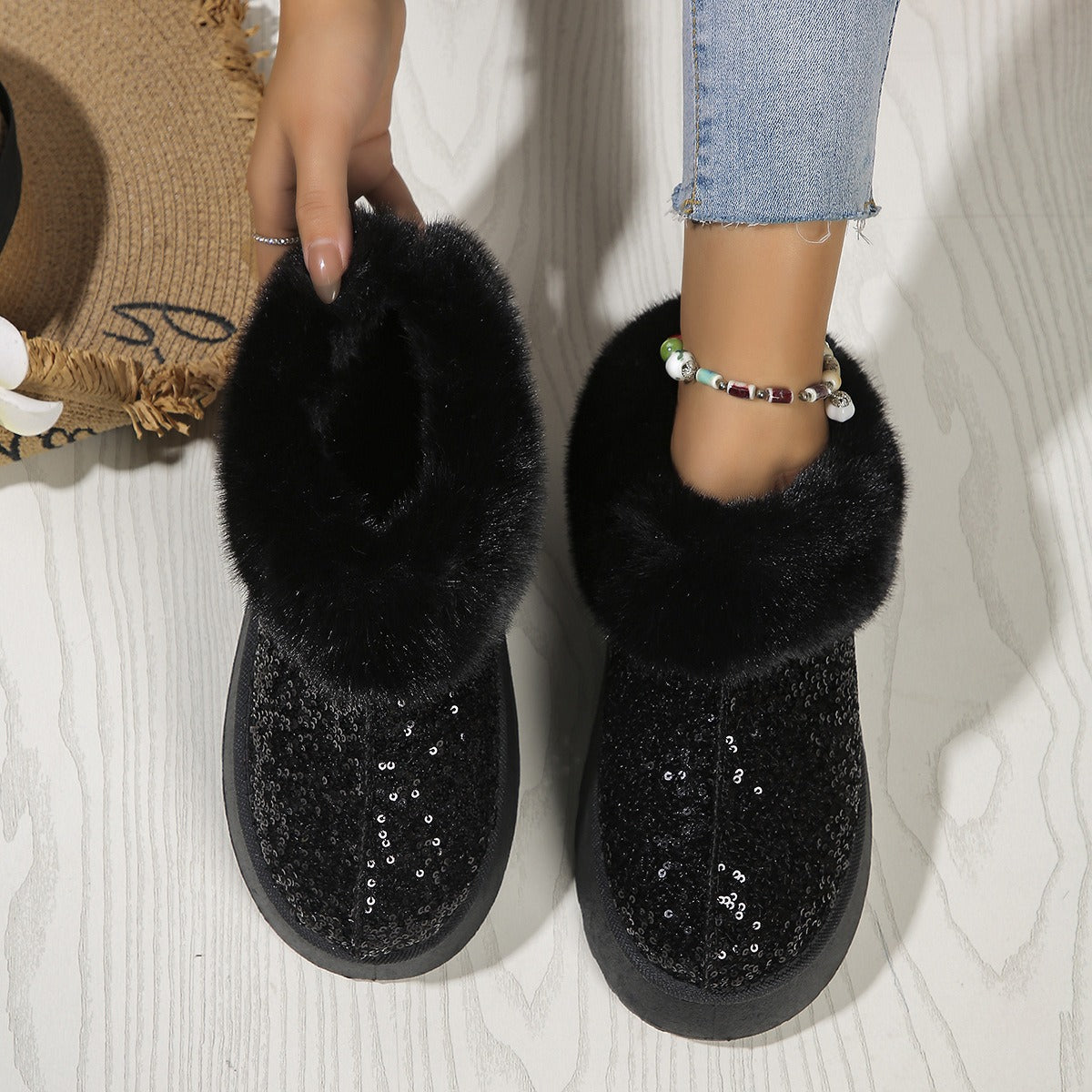 Chloé — Bottes Plateformes en Fourrure