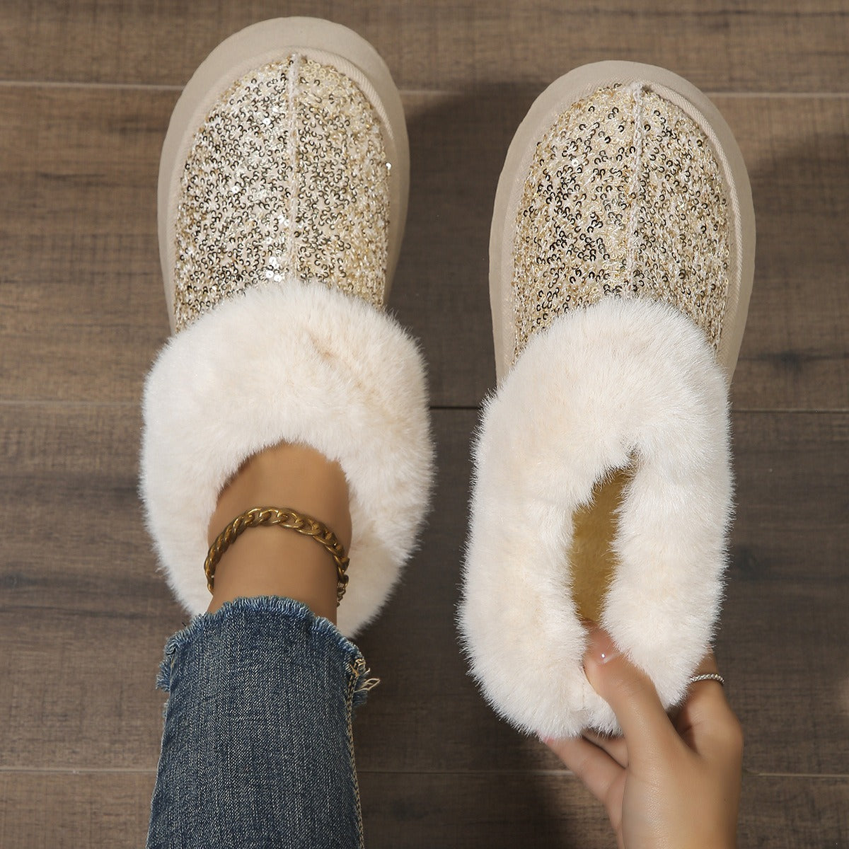 Chloé — Bottes Plateformes en Fourrure