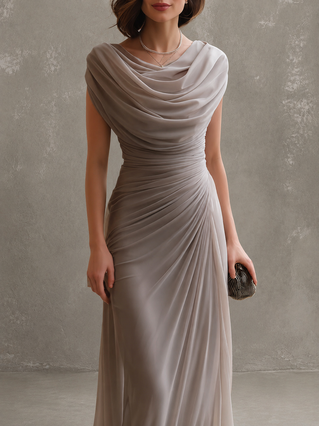 Gemma — Robe Maxi à Fronces Élégantes