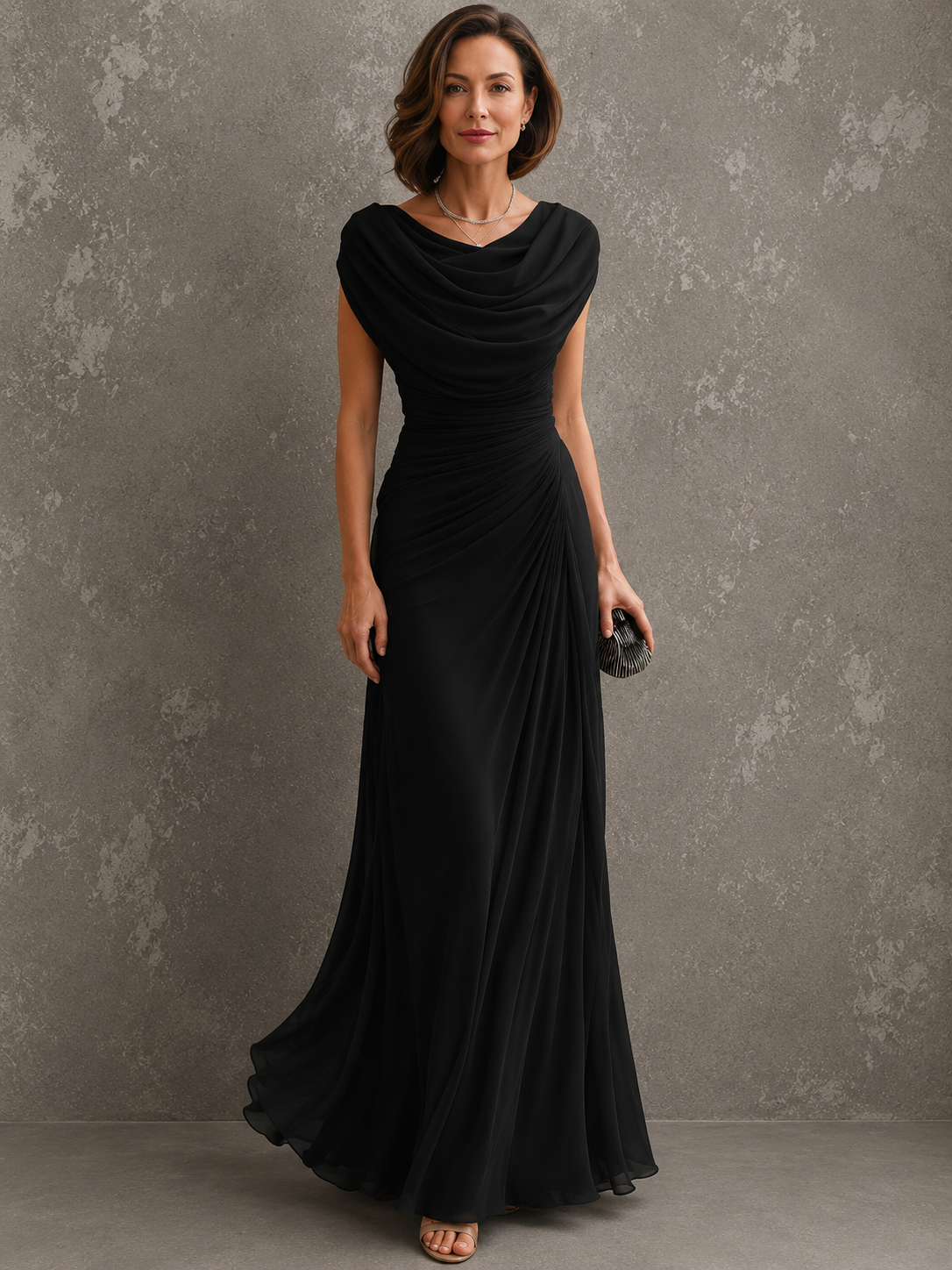 Gemma — Robe Maxi à Fronces Élégantes