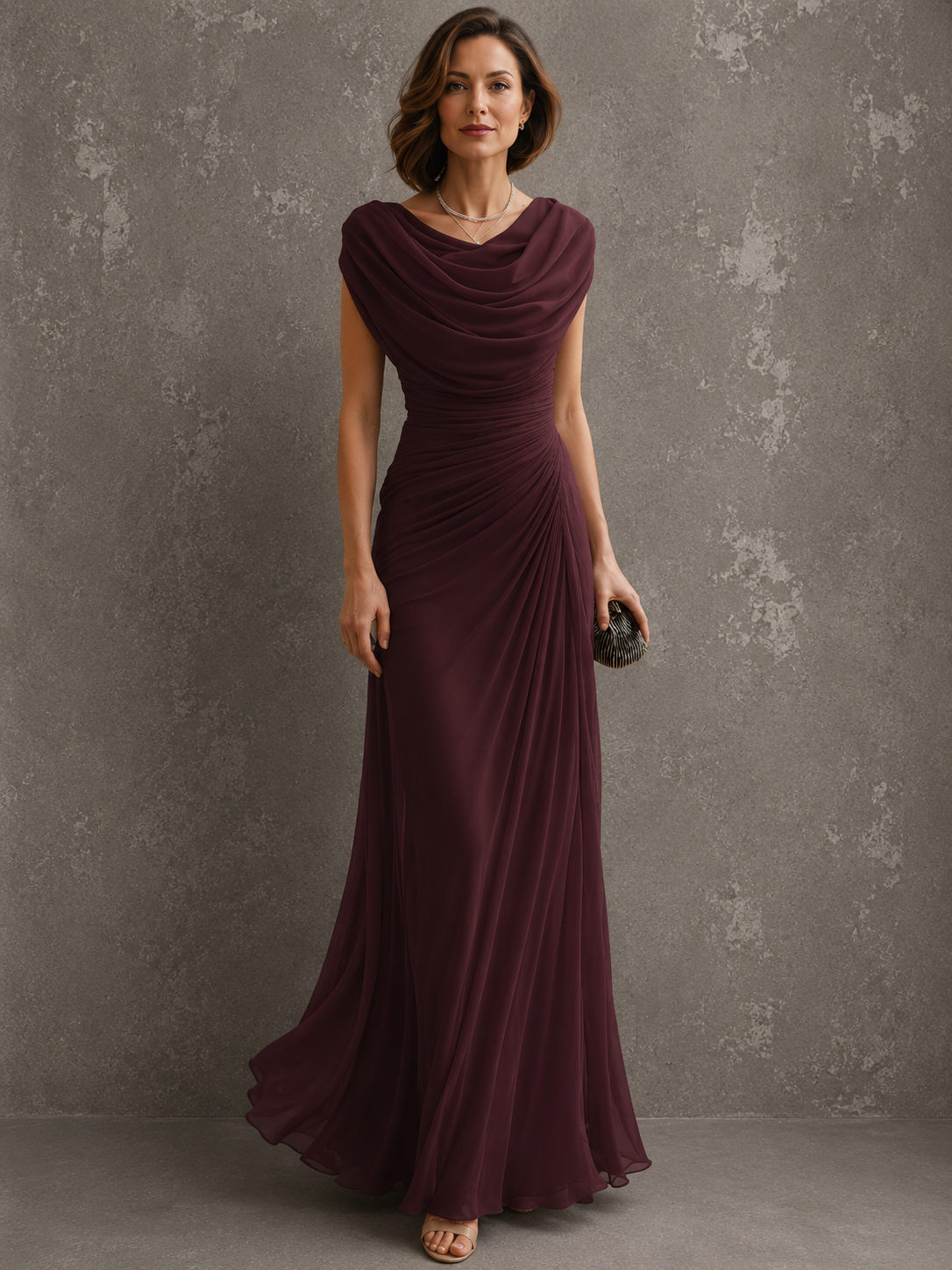 Gemma — Robe Maxi à Fronces Élégantes