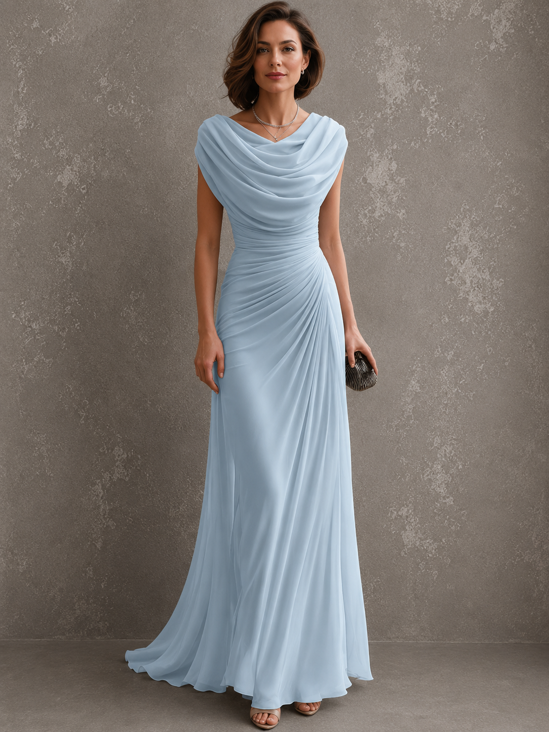 Gemma — Robe Maxi à Fronces Élégantes