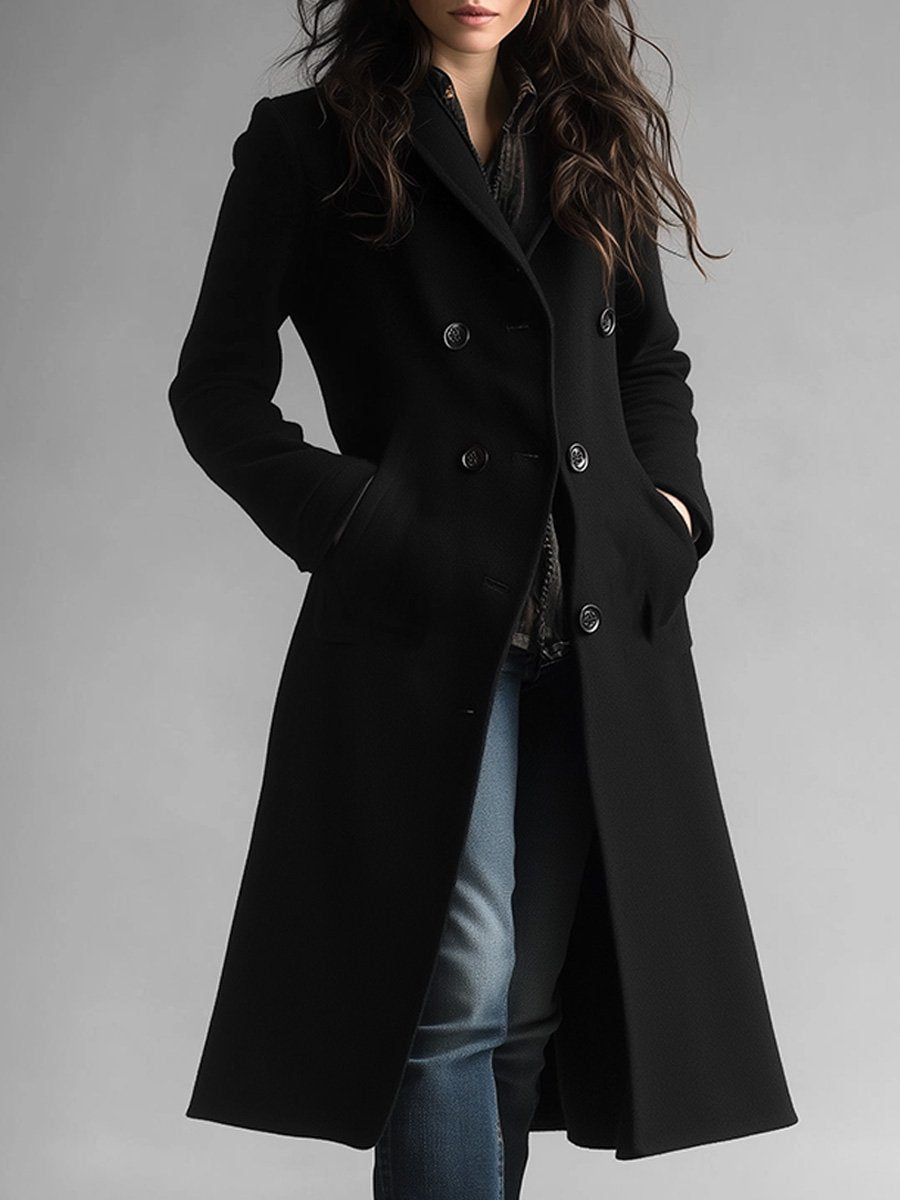 Lise — Manteau en Laine Épais Midi