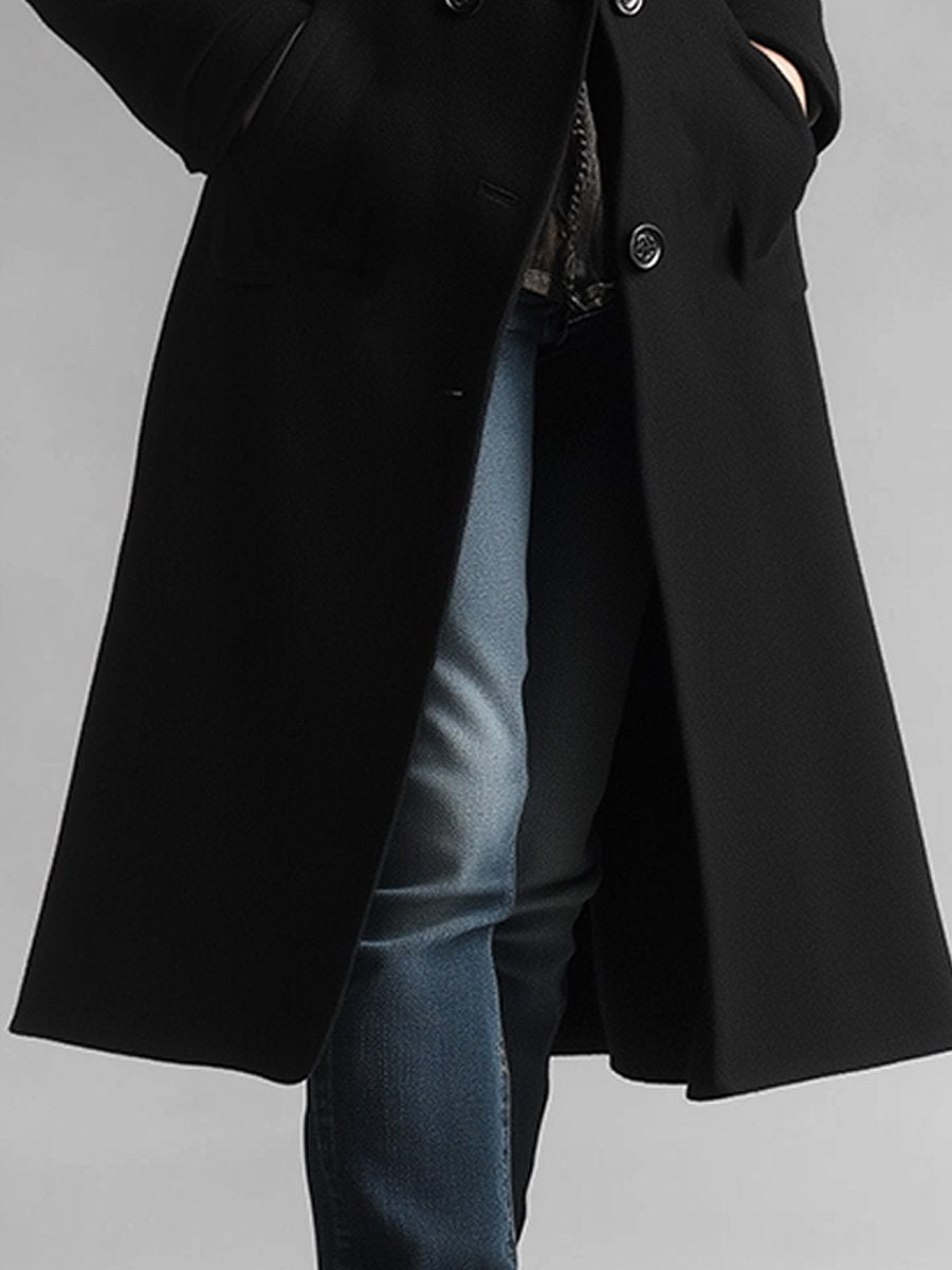 Lise — Manteau en Laine Épais Midi
