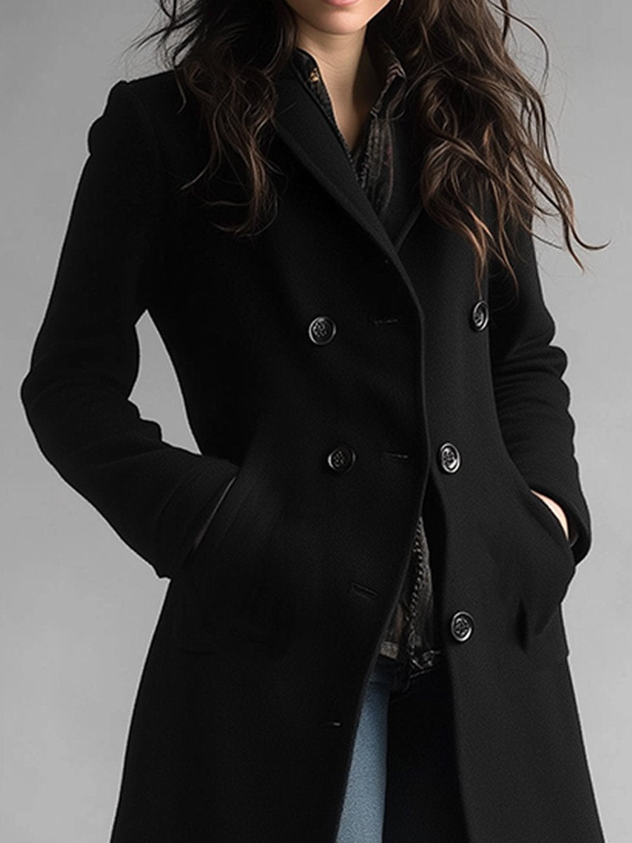 Lise — Manteau en Laine Épais Midi