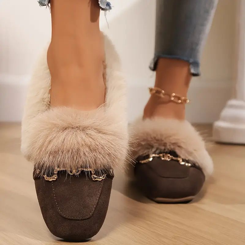 Micheline — Mocassins en Fourrure de Luxe