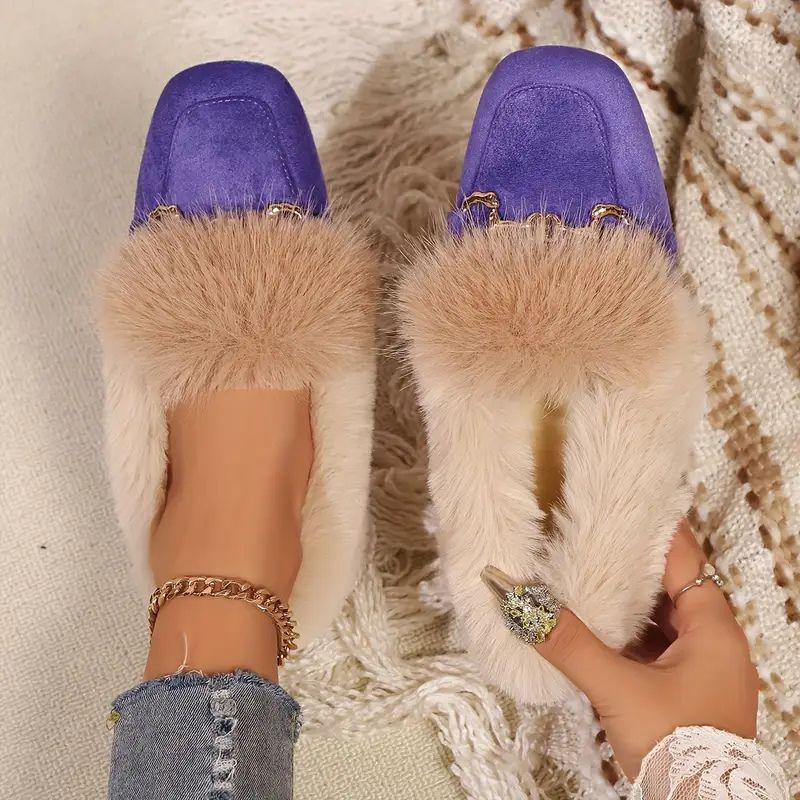 Micheline — Mocassins en Fourrure de Luxe
