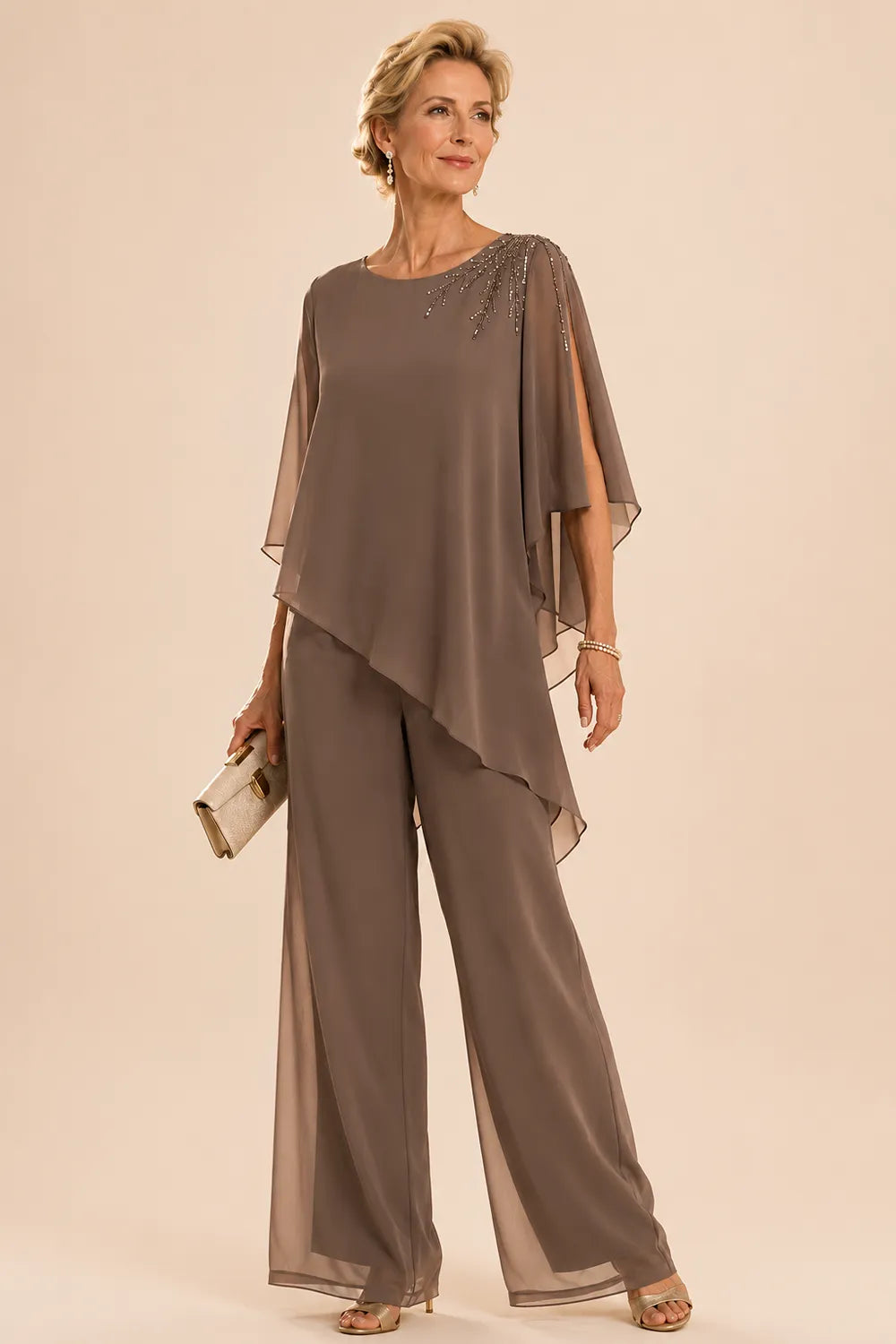 Sabine — Tailleur Pantalon en Mousseline