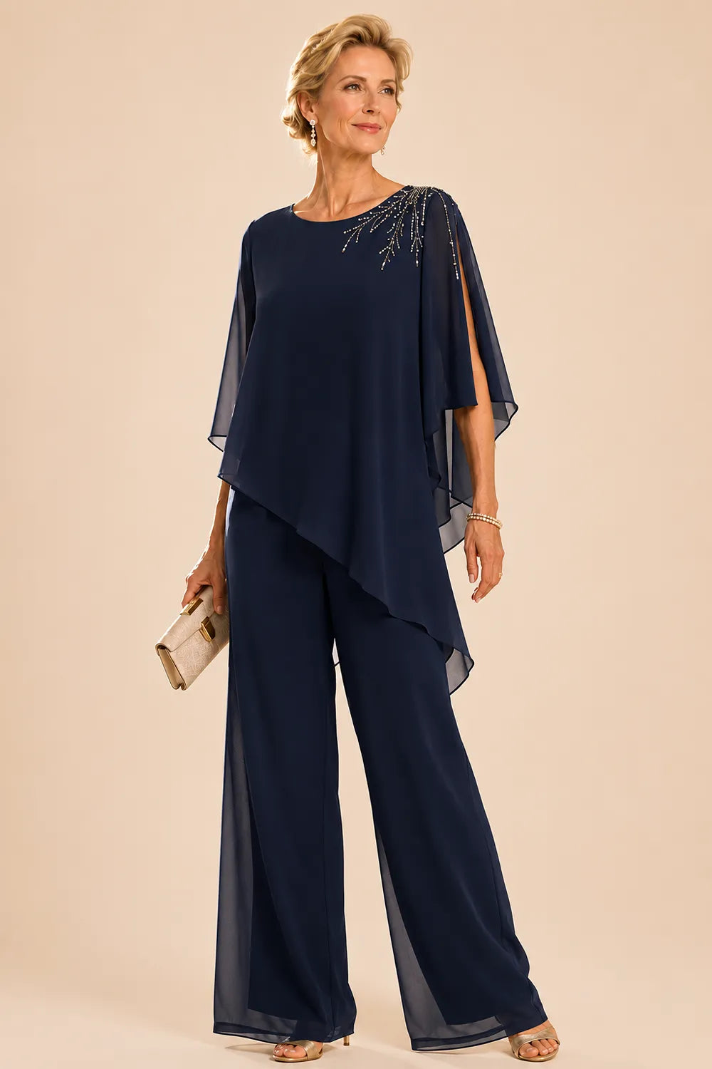 Sabine — Tailleur Pantalon en Mousseline
