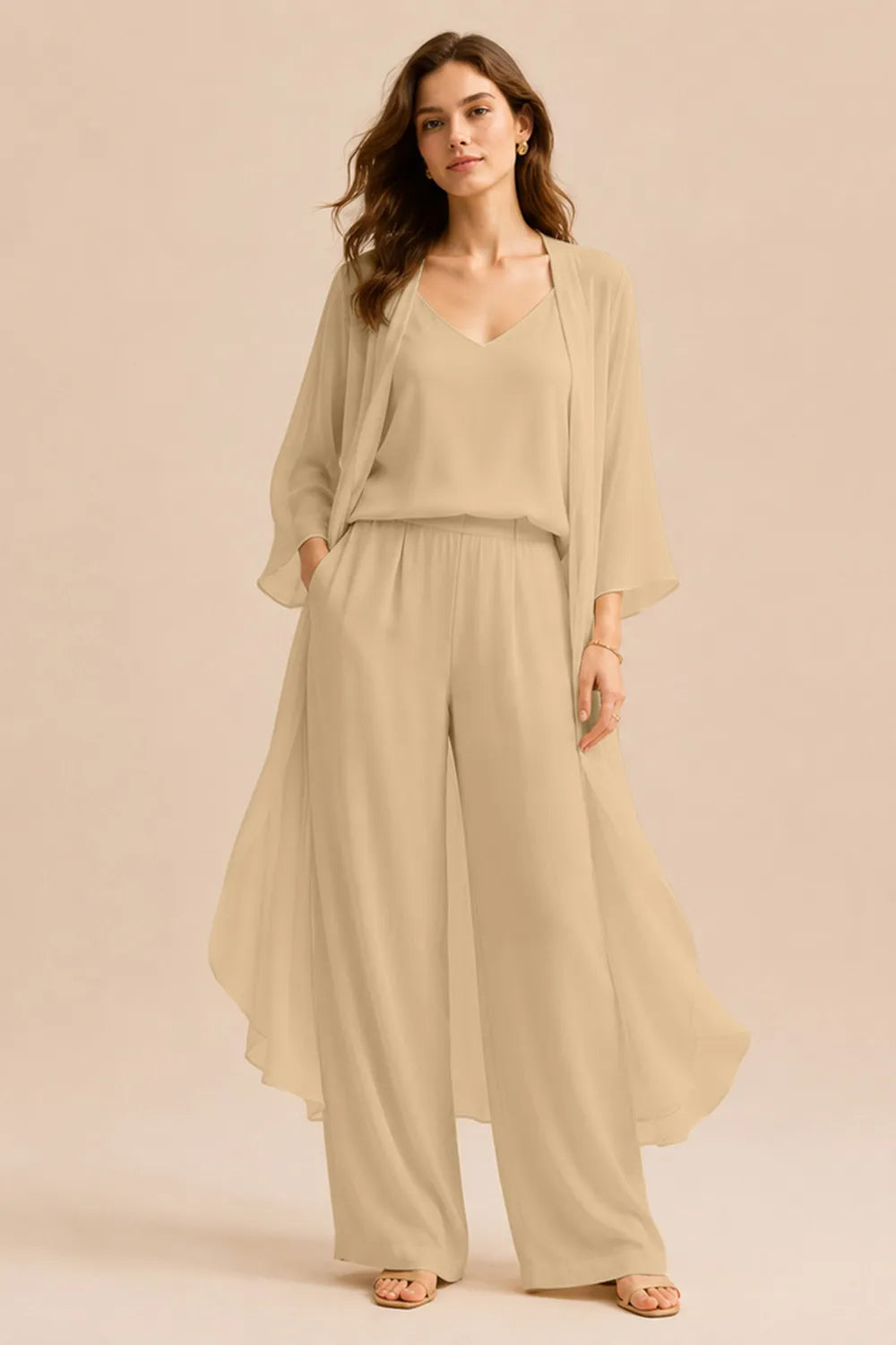 Odette — Ensemble Chemisier et Veste en Mousseline