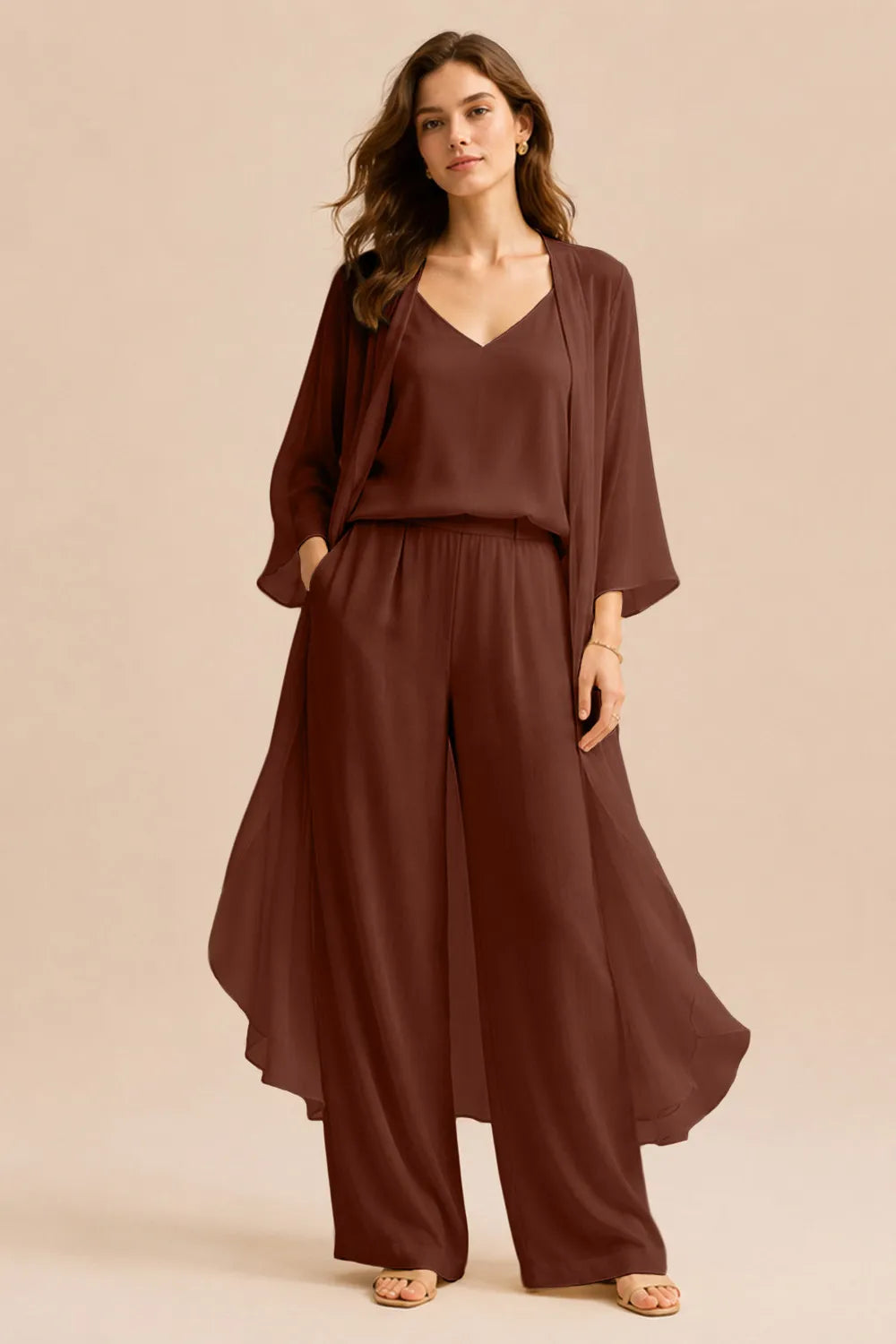 Odette — Ensemble Chemisier et Veste en Mousseline