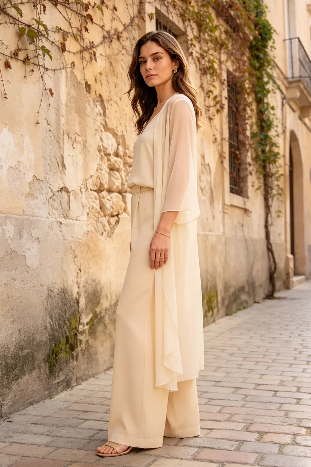 Odette — Ensemble Chemisier et Veste en Mousseline