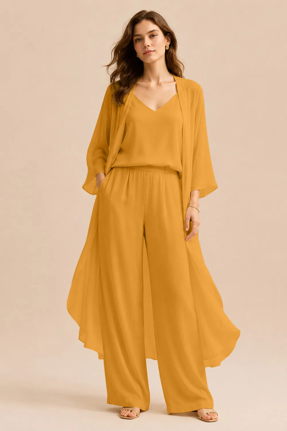 Odette — Ensemble Chemisier et Veste en Mousseline
