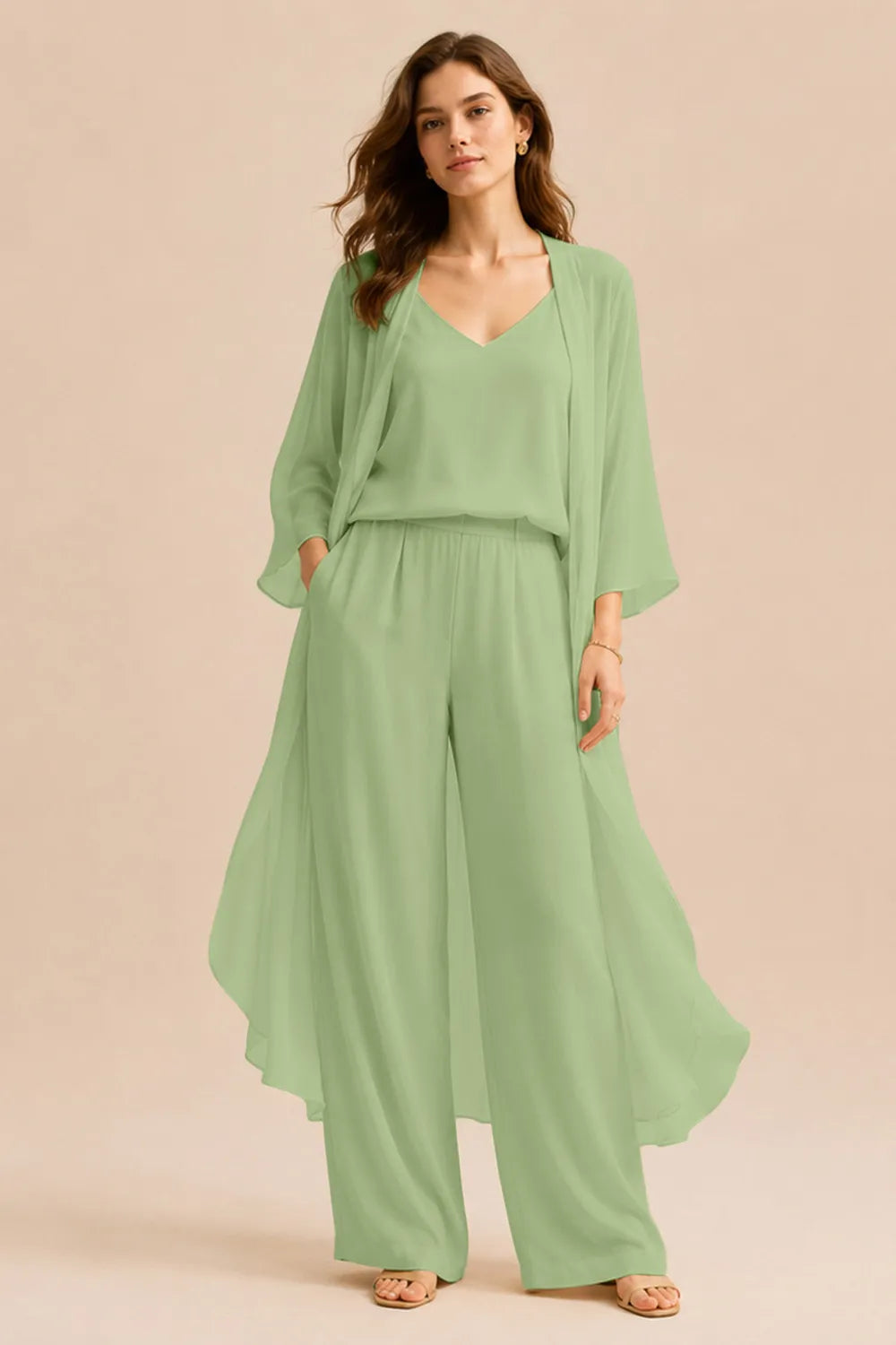 Odette — Ensemble Chemisier et Veste en Mousseline