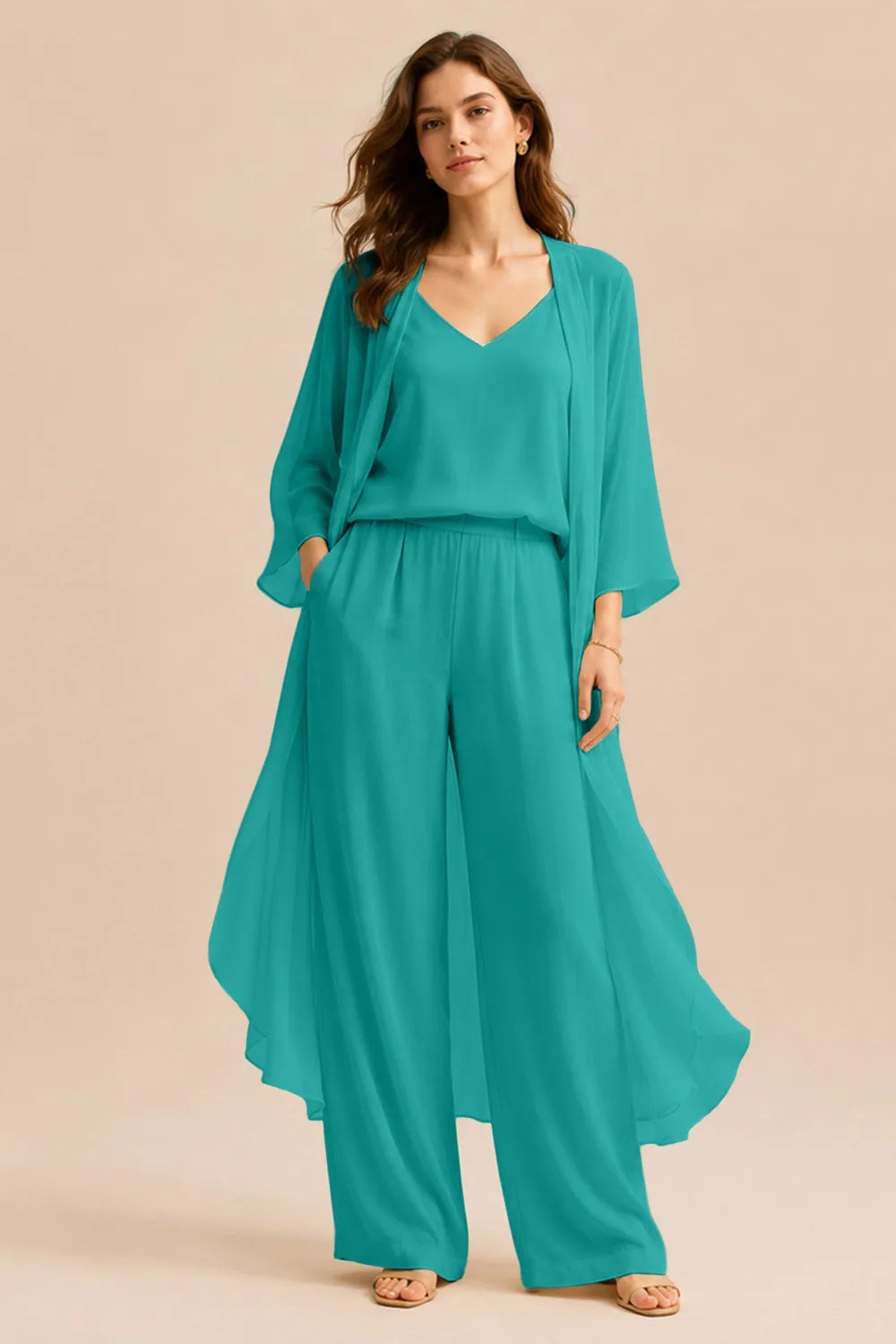 Odette — Ensemble Chemisier et Veste en Mousseline